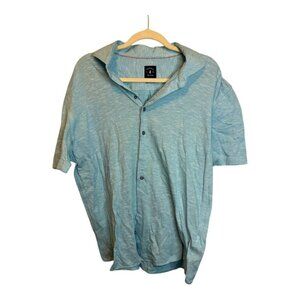 Johnnie -O Shirt Men's Size XL Button‎ Down Polo Light Blue